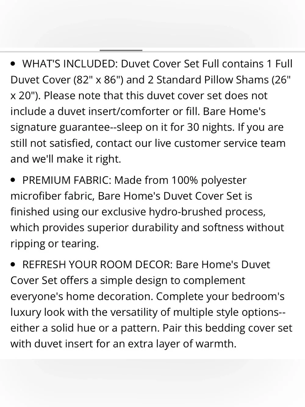 FULL Duvet Set PREMIUM MICROFIBER  - DARK BLUE
